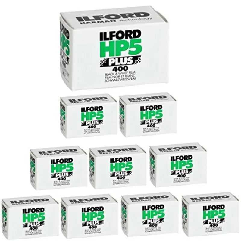 Ilford HP5 Plus 400 Film, 35mm 36 Exposures - 10 Pack