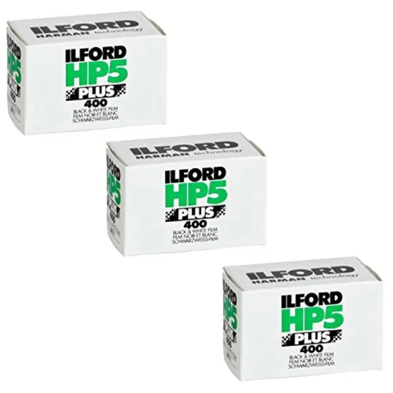 Ilford HP5 Plus 400 Film, 35mm 36 Exposures - 3 Pack