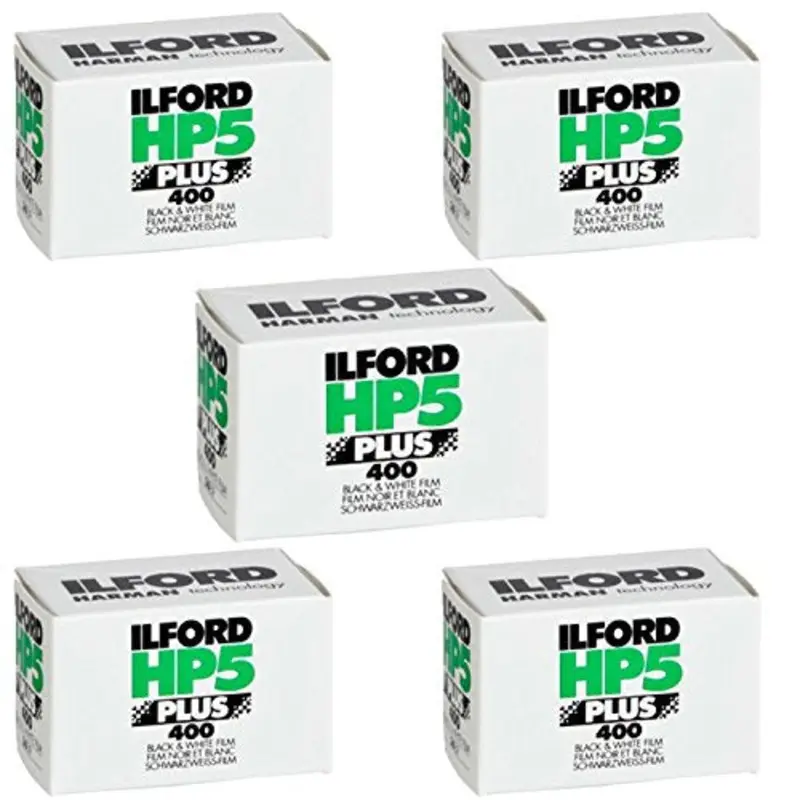 Ilford HP5 Plus 400 Film, 35mm 36 Exposures - 5 Pack