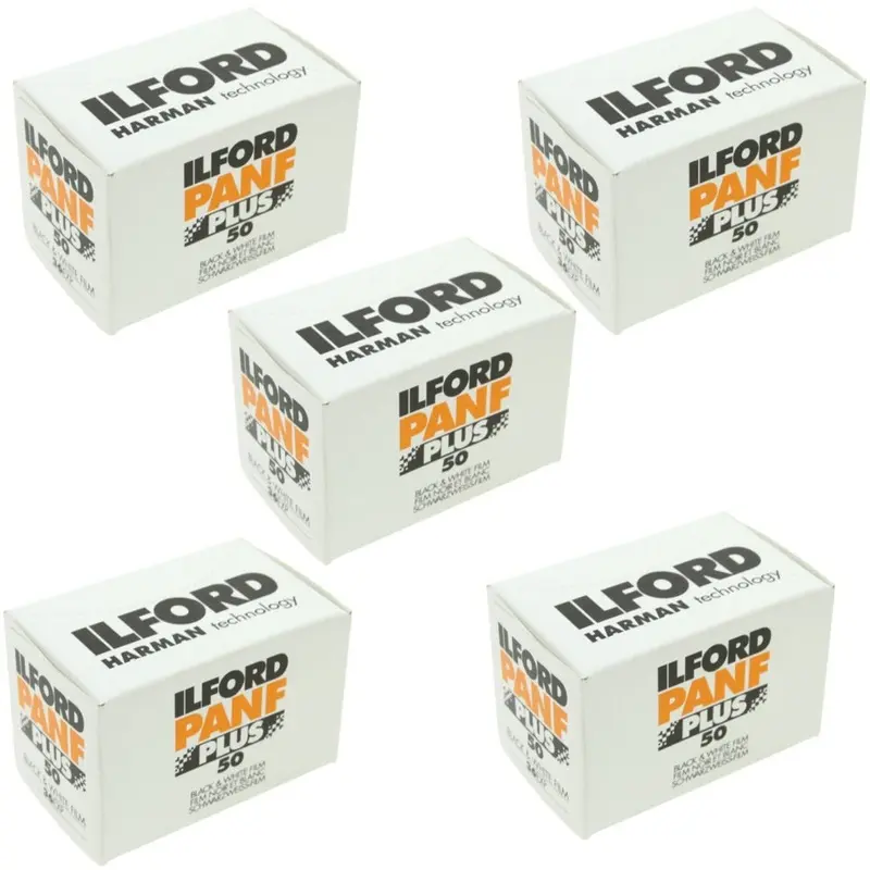 One roll of Ilford Pan F 50 film - Pack of 5