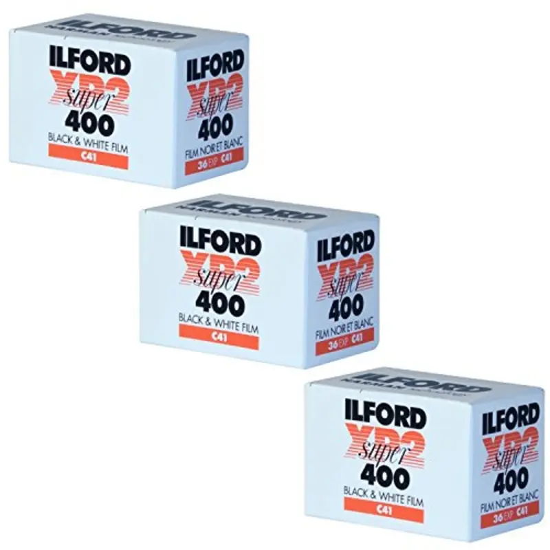 Ilford XP2 Super 400 Film, 35mm, 36 Exposures - Pack of 3