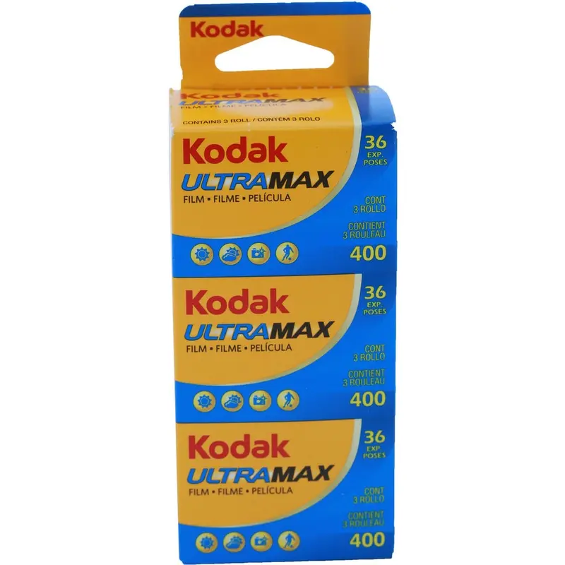 Kodak UltraMax 400 Color Negative Film (35mm Roll Film, 36 Exposures) 3-Pack