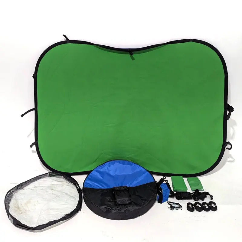 * DEMO * GTX STUDIO Reversible & Collapsible Background (Chroma Blue/Green, 80 x 92")