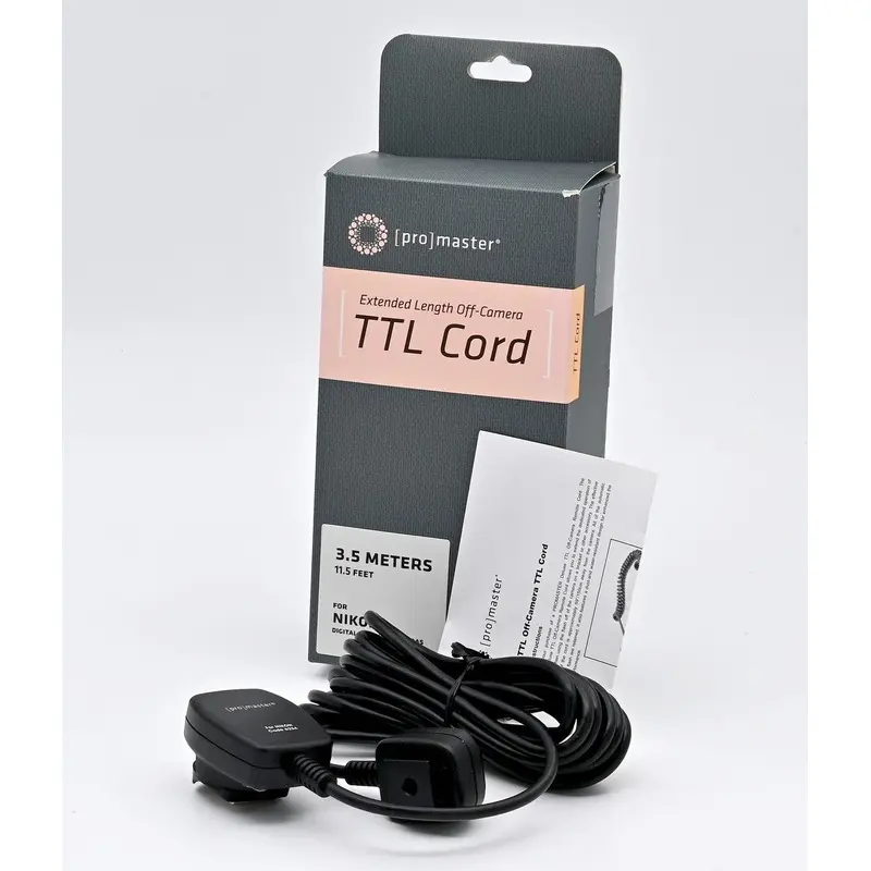 * OPEN BOX GOOD * ProMaster Extended Length TTL Off-Camera Remote Flash Cord For Nikon