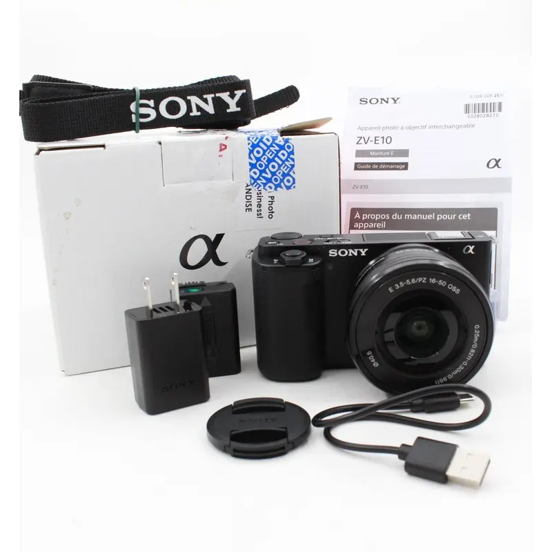 * OPEN BOX GOOD * Sony ZV-E10 Mirrorless Camera with 16-50mm Lens (Black)