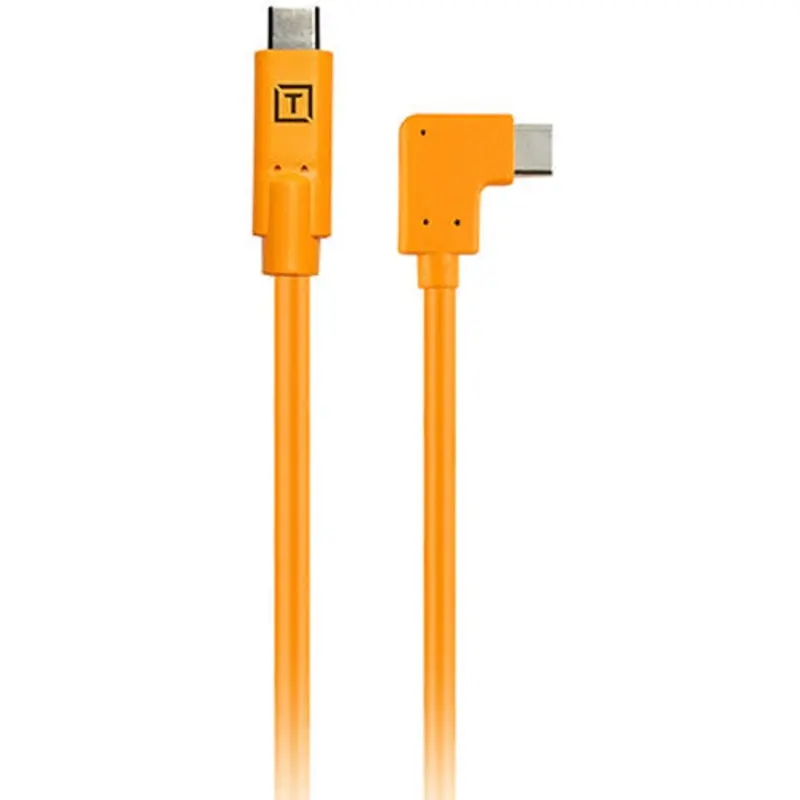 Tether Tools TetherPro USB-C to Right Angle USB-C Pigtail Cable - 20" (Orange)