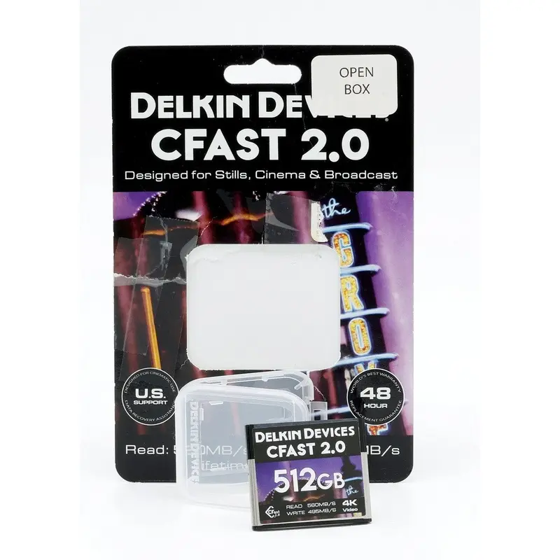 * OPEN BOX GOOD * Delkin Devices CFast 2.0 Cinema Memory Card - 512GB