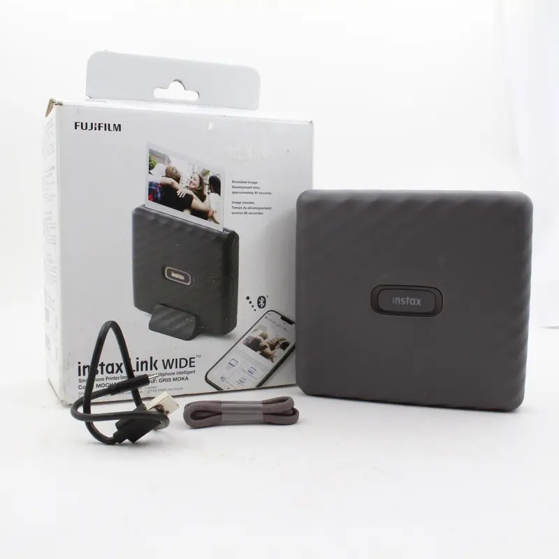 * OPEN BOX GOOD * FUJIFILM INSTAX Link Wide Smartphone Printer (Mocha Gray)