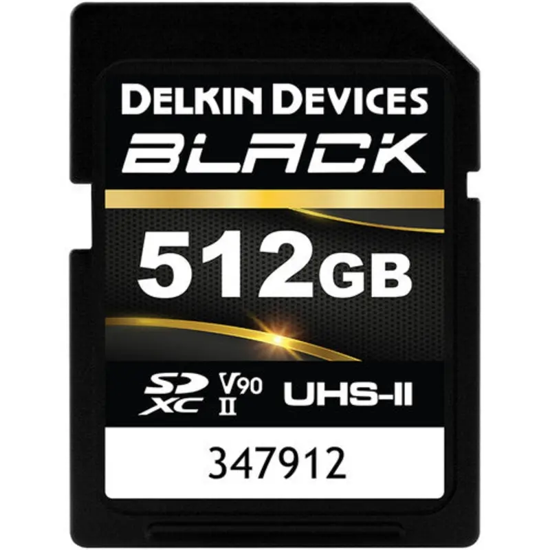 Delkin Devices BLACK UHS-II (V90) SDXC Memory Card - 512GB