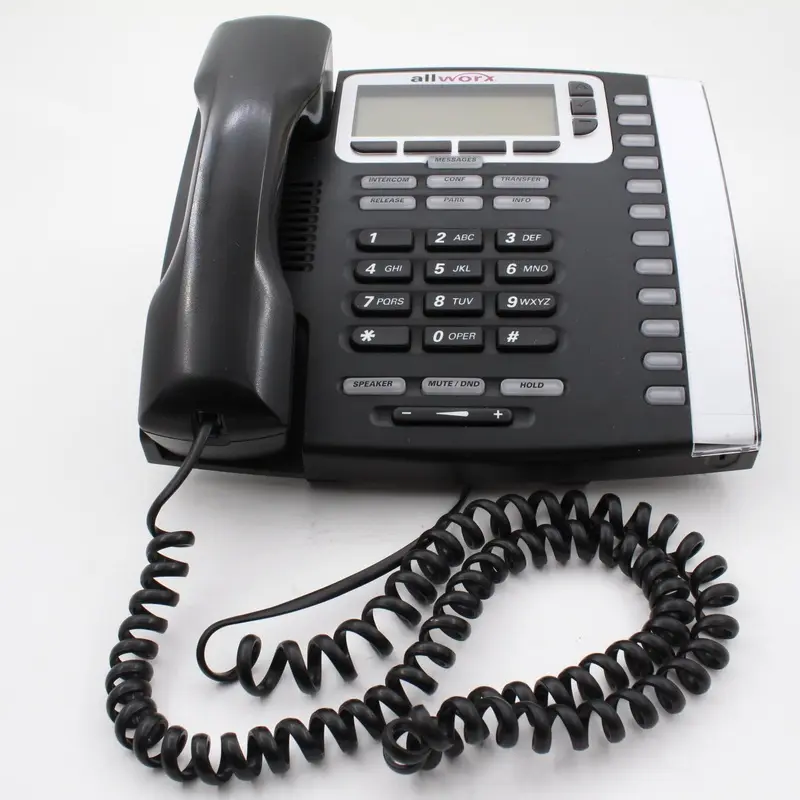 * USED * Allworx 9212L VoIP Telephone With Backlit Display-Black 24VDC 400mA ICES-3(B)
