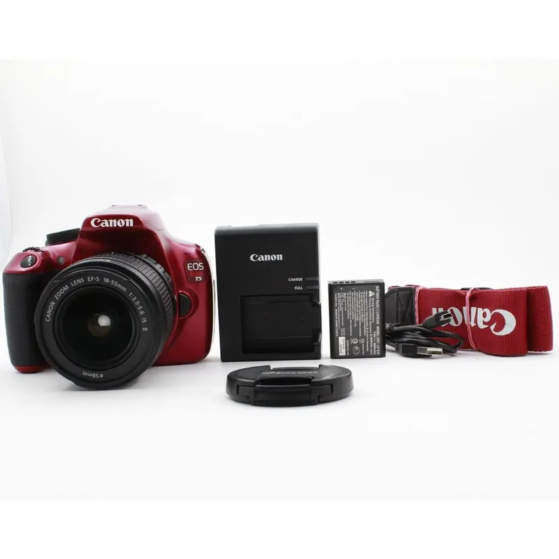 * USED * Canon EOS Rebel T5 Red Body with EF-S 18-55mm f/3.5-5.6 IS II Lens