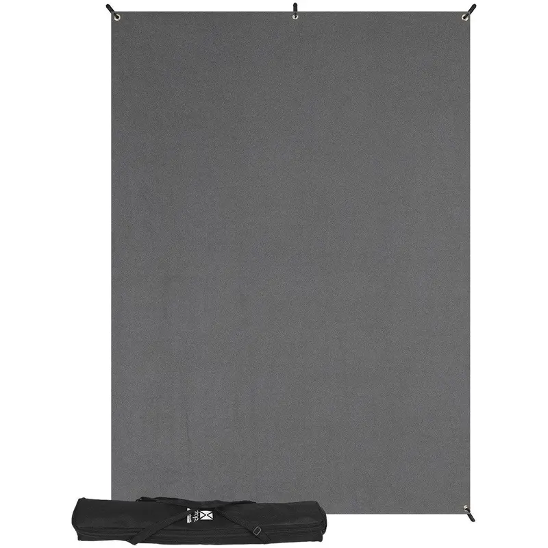 Westcott X-Drop Wrinkle-Resistant Backdrop Kit - Neutral Gray (5' x 7')