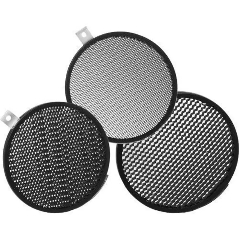* DEMO * Bowens Honeycomb Grid Set (3) for Bowens 1862/63 (1/8, 3/16, & 1/4" Thick)