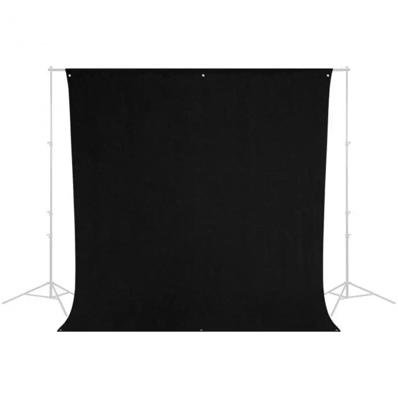 Westcott Wrinkle-Resistant Backdrop - Rich Black (9' x 10')