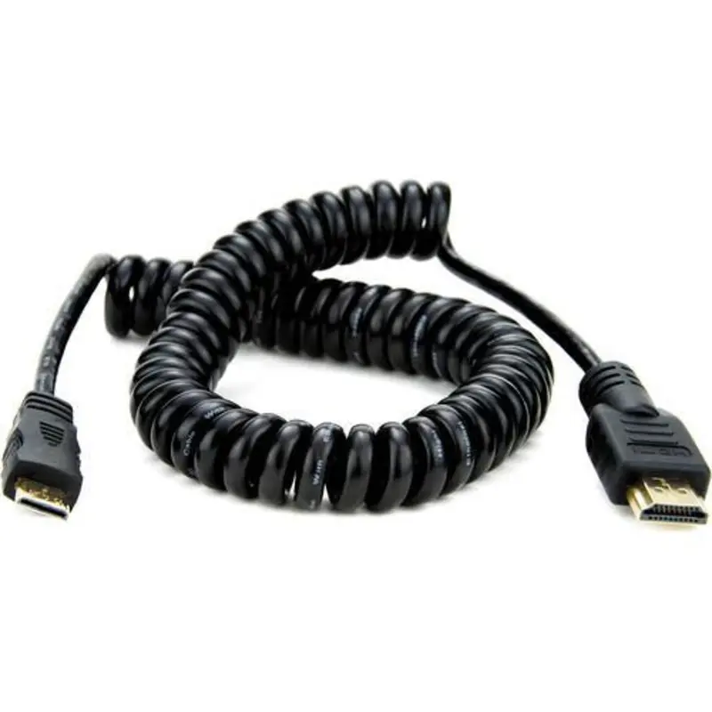 Atomos Full to Mini HDMI Coiled Cable (19.7-25.6'')
