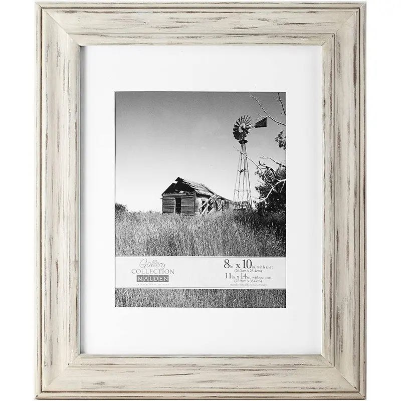 Malden 11x14/8x10 Whitman Mat Frame - Whitewash