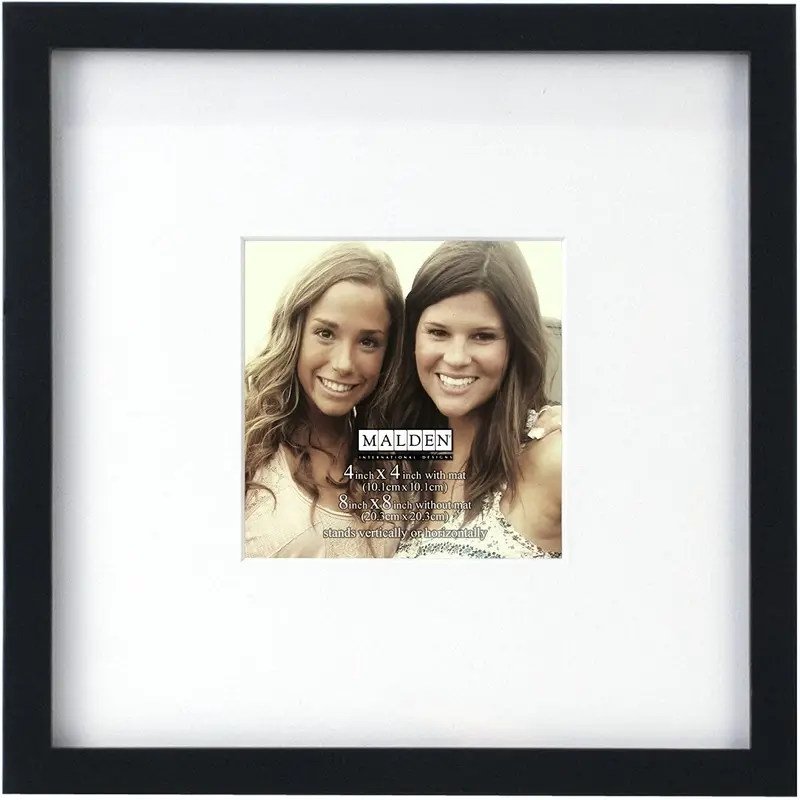 Malden 4x4/8x8 Smart Matted Picture Frame - Black