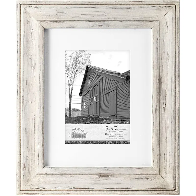 Malden 8x10/5x7 Classic Wall Matted Frame  (Whitewash)