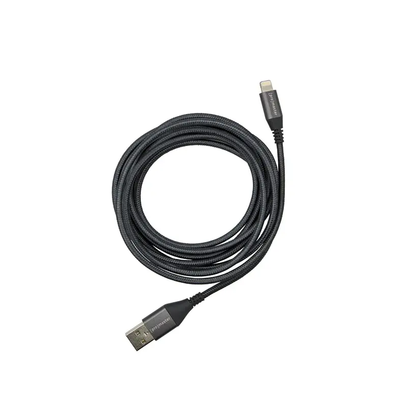 ProMaster Lightning to USB A iPhone Charger Cable - 6.6' (Grey)