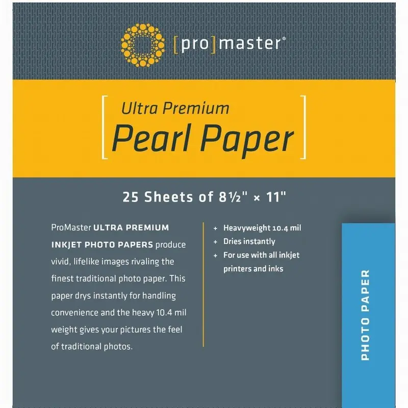 ProMaster Pearl Inkjet Photo Paper - 8 1/2 x 11'' - 25 Sheets