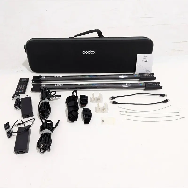 * OPEN BOX GOOD * Godox TL60 Tube Light 2-Light Kit