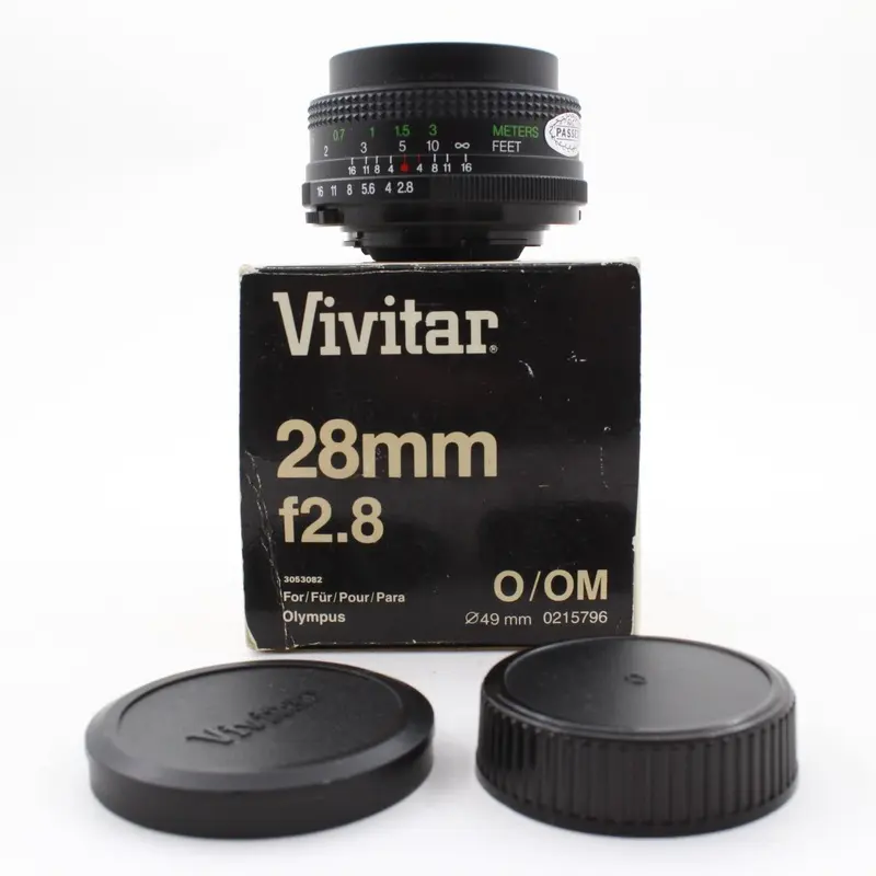 * USED * Vivitar 28mm f/2.8 Olympus OM Mount Boxed