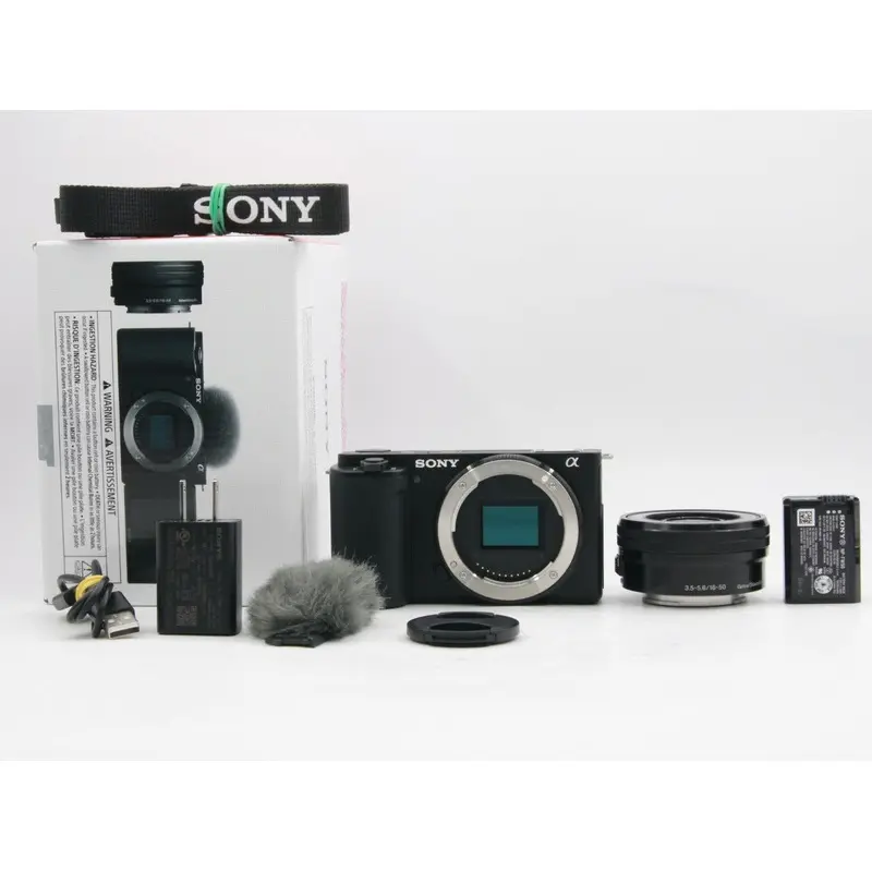 * OPEN BOX EXCELLENT * Sony ZV-E10 Mirrorless Camera with 16-50mm Lens (Black)