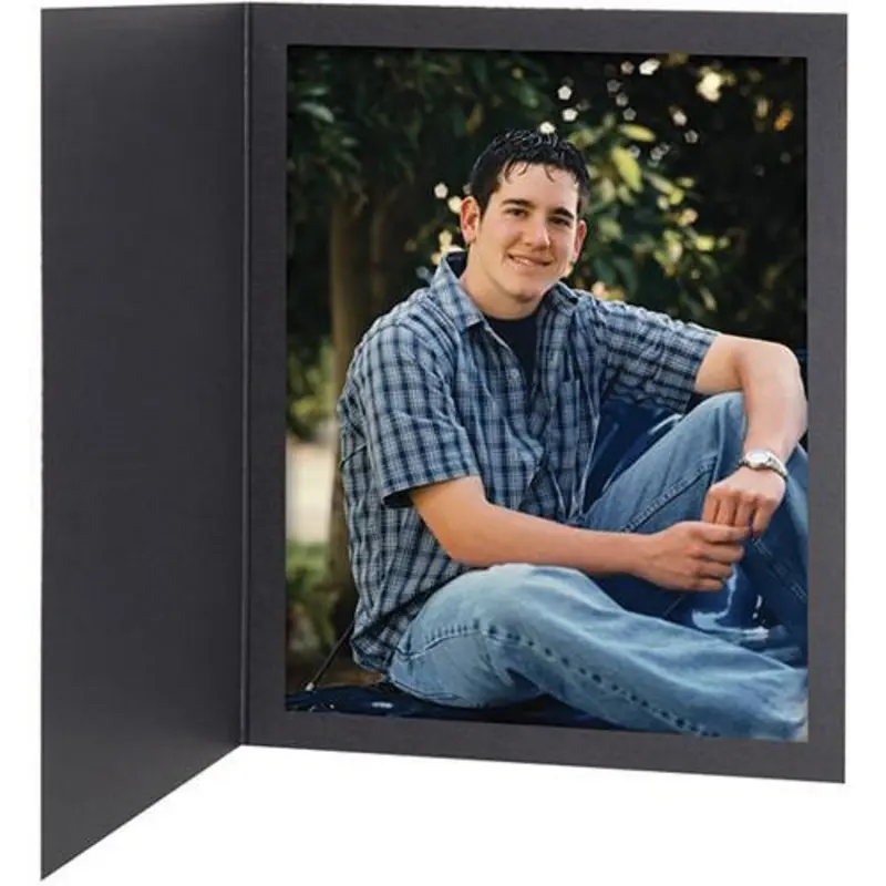 TAP 5x7'' Senior Slip-in Photo Folder (Ebony) - 25 Pack
