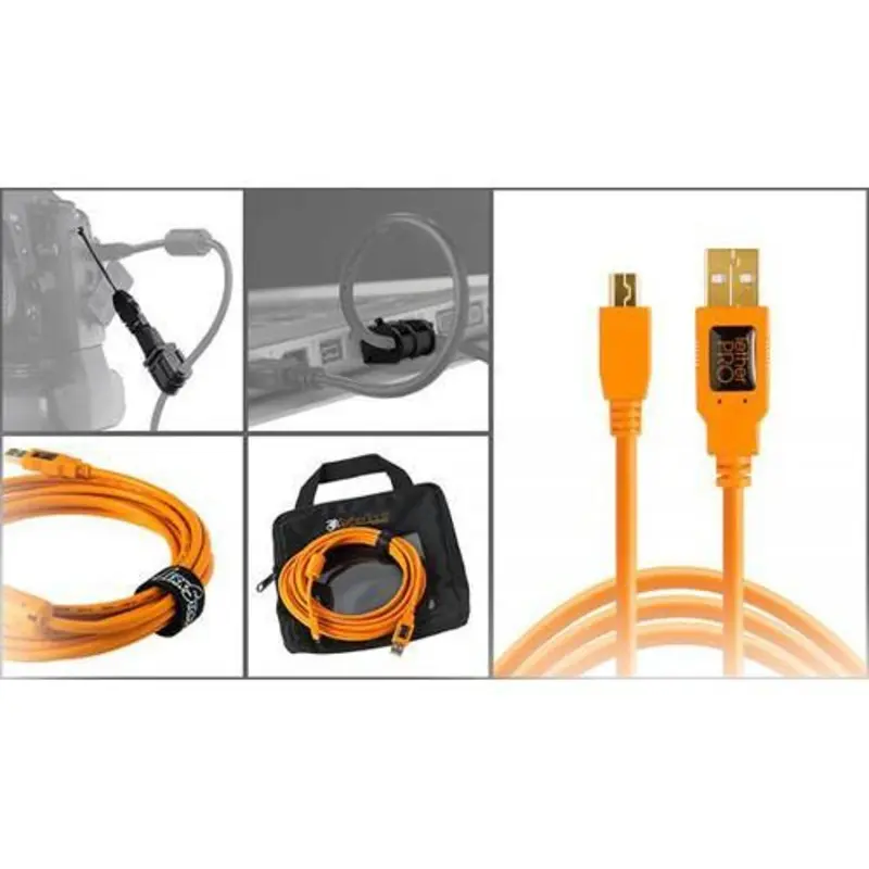 Tether Tools Starter Tethering Kit with USB 2.0 Mini-B 5-Pin Cable (Orange)