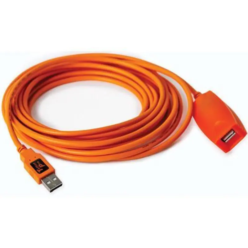 Tether Tools TetherPro USB 2.0 Active Extension, 16' (Hi-Visibility Orange)