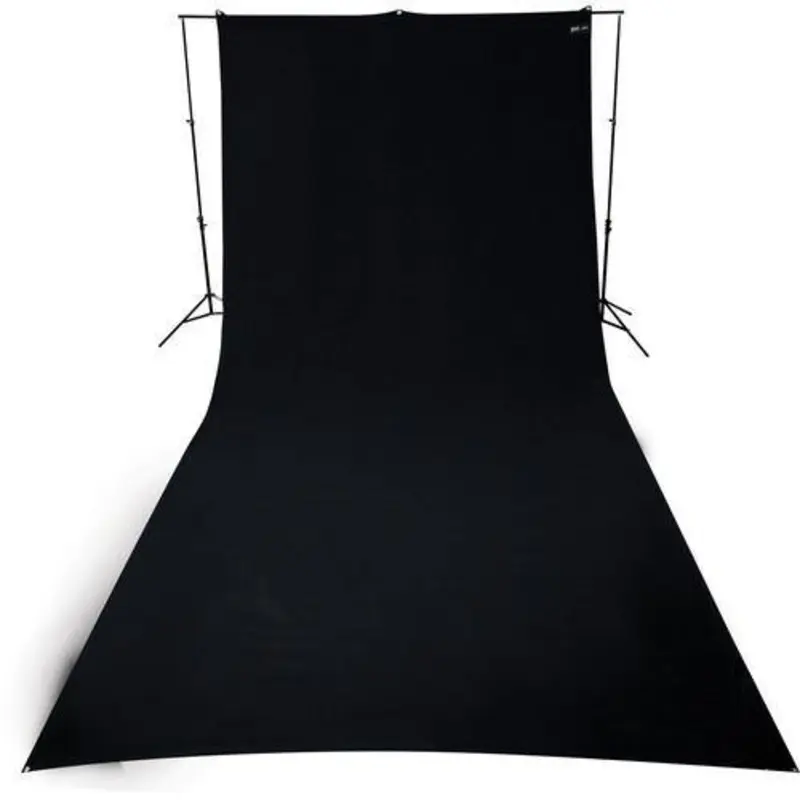 Westcott Wrinkle-Resistant Backdrop - Rich Black (9' x 20')