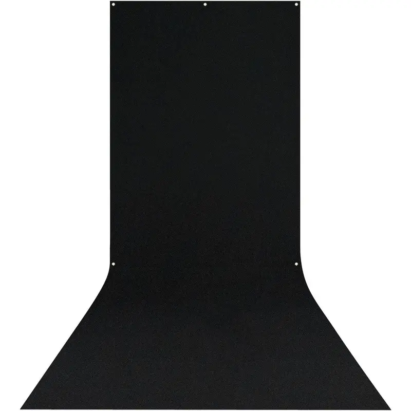Westcott X-Drop Wrinkle-Resistant Backdrop - Rich Black Sweep (5' x 12')
