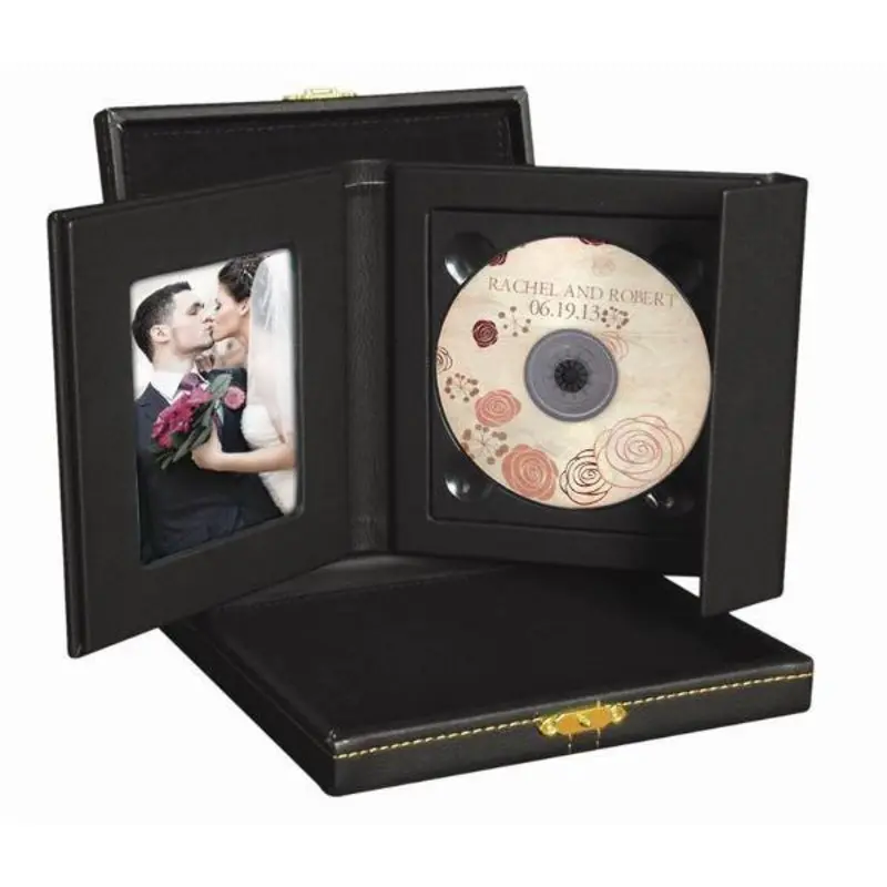 Neil Premium Single DVD Folio w/ Presentation Box - Gold (Style 179BOX)