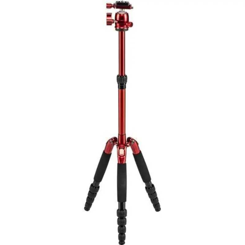 Sirui T-005RK T-0S Series Travel Tripod with B-00 Ball Head (Red, Aluminum)
