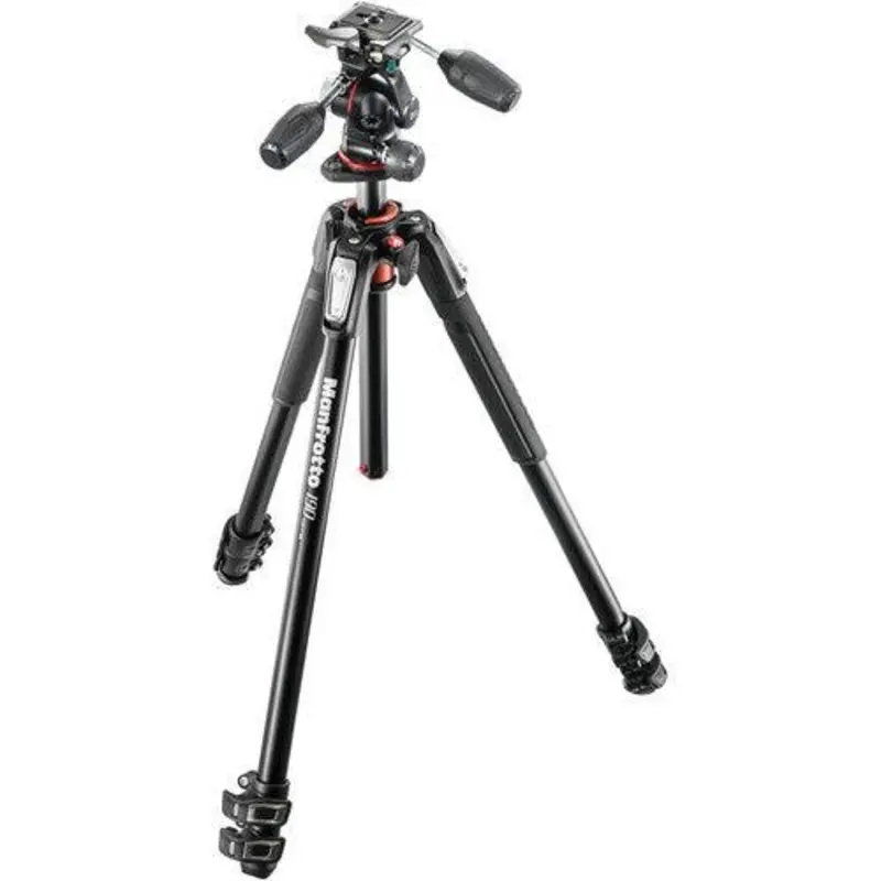 Manfrotto Aluminum MK190XPRO3-3W Tripod Kit with 3-Way Pan/Tilt Head