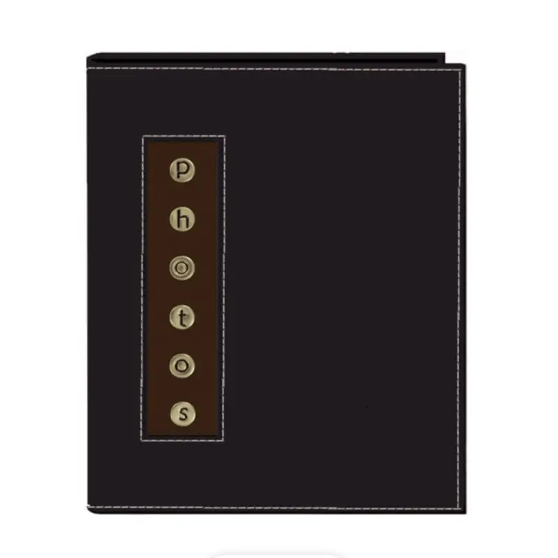 Pioneer Photo Albums CMB-46 Metal Buttons Brag Photo Album (Black)