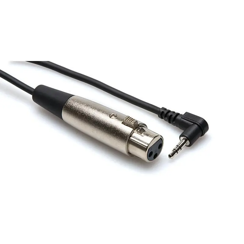 Hosa Angled Stereo 3.5mm Mini to 3-Pin XLR Female Microphone Cable - 5'