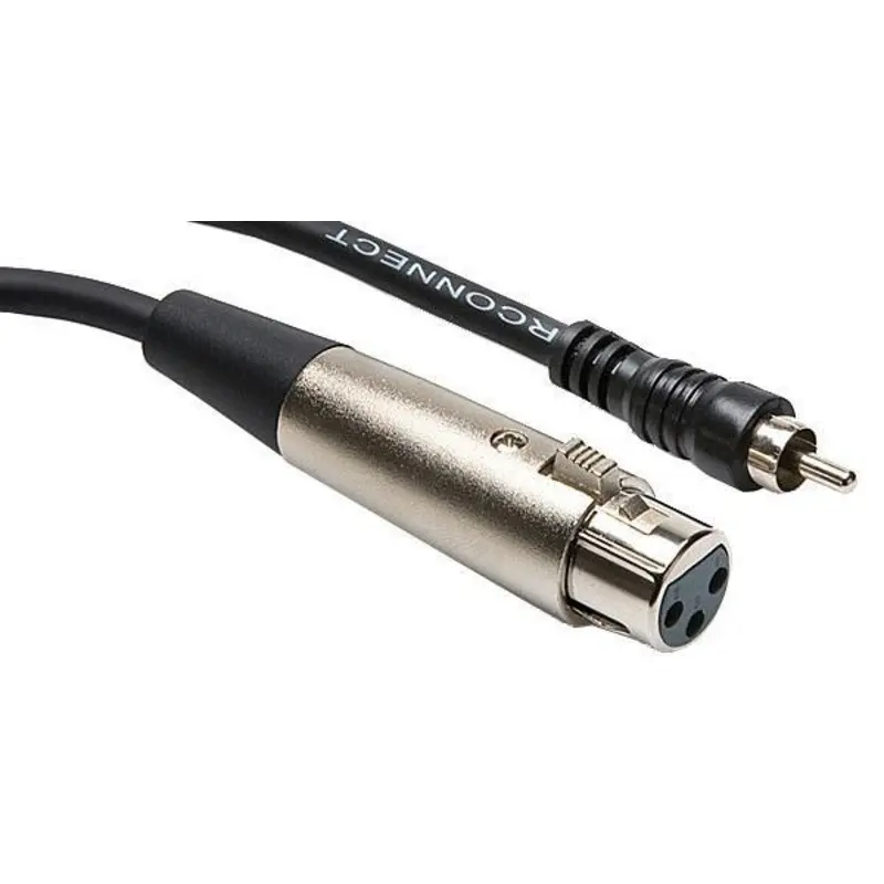 Hosa XLR Female to RCA Male Audio Interconnect Cable - 5'