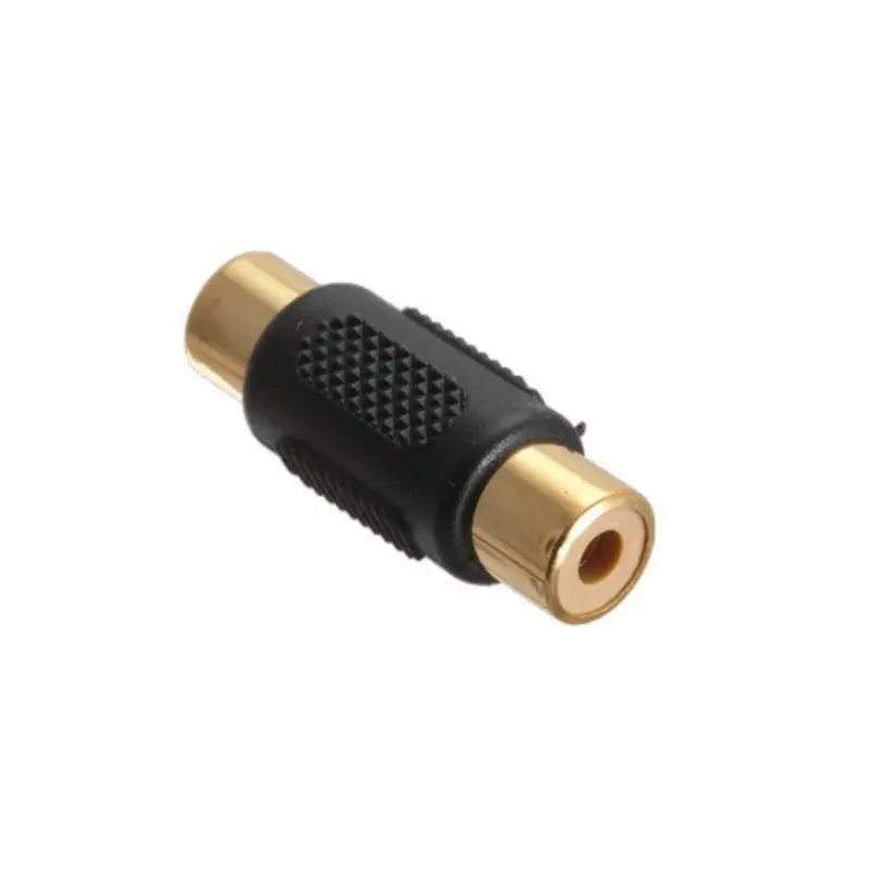 LCD4Video RCA Female to Female Coupler Audio Video Gold Adapter - 10 Pack