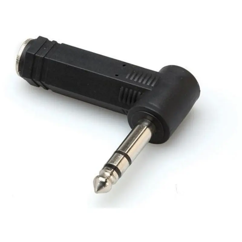 Hosa GPP273 Stereo Male 1/4'' Phone to Angled Stereo Female 1/4'' Phone Adapter