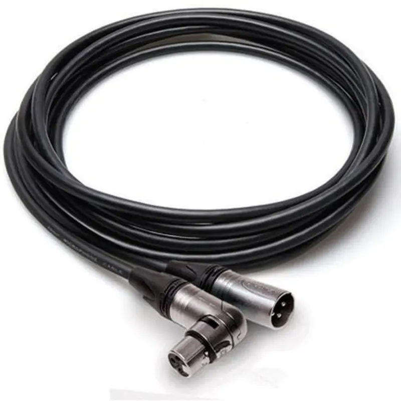 Hosa Neutrik Right-Angel XLR3F to XLR3M Camcorder Microphone Cable-1.5'