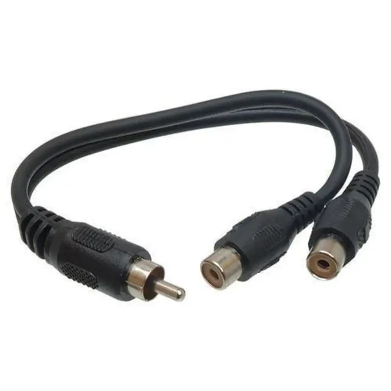 Hosa  RCA Male to 2 RCA Female Y-Cable - 6"