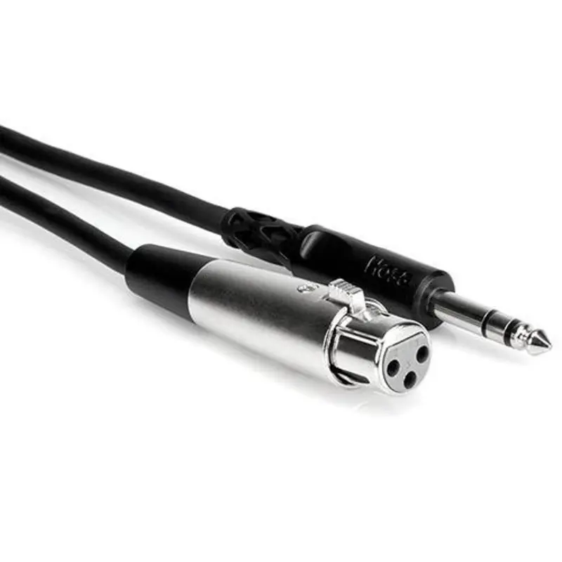 Hosa Stereo 1/4'' Male to 3-Pin XLR Female Interconnect Cable - 5