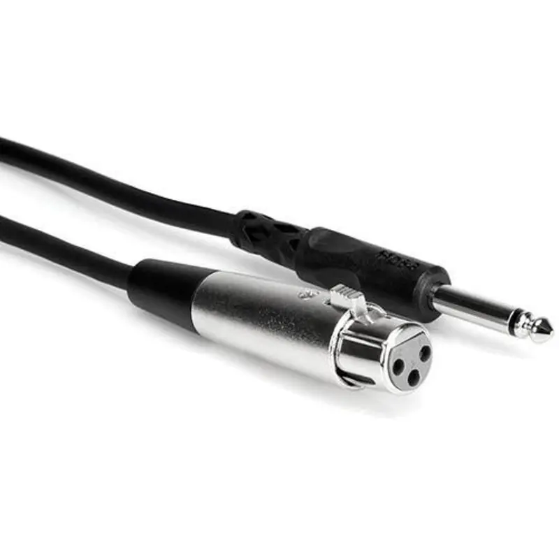 Hosa Mono 1/4'' Male to 3-Pin XLR Female Audio Cable - 5'