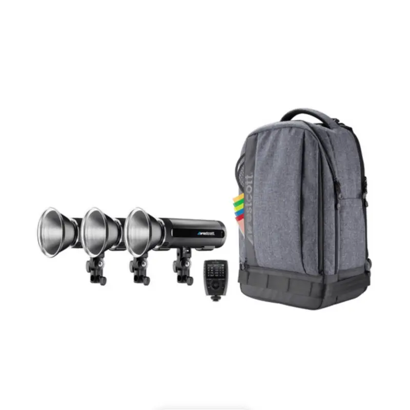 Westcott FJ200 Strobe 3-Light Backpack Kit with FJ-X3 M Universal Wireless Trigger