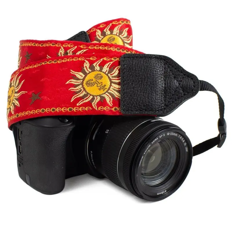 Perri's Leathers Ltd. 2" Jacquard Camera Strap (Red Sun)