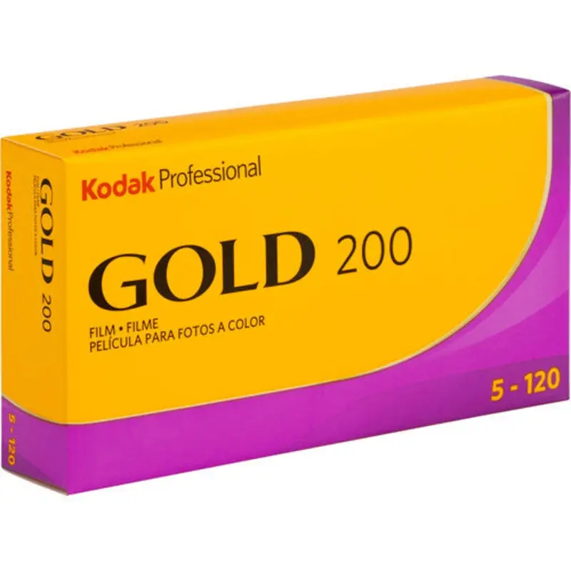 Kodak Professional Gold 200 Color Negative Film (120 Roll Film) 5-Pack