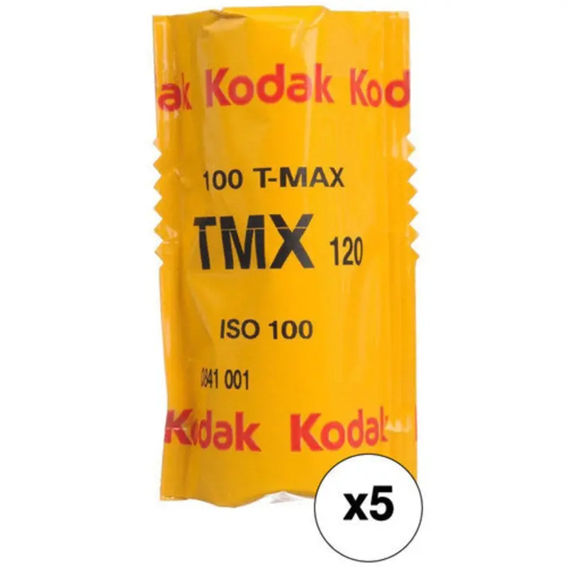 Kodak Professional T-Max 100 Black and White Negative Film (120 Roll Film) 5-Pack