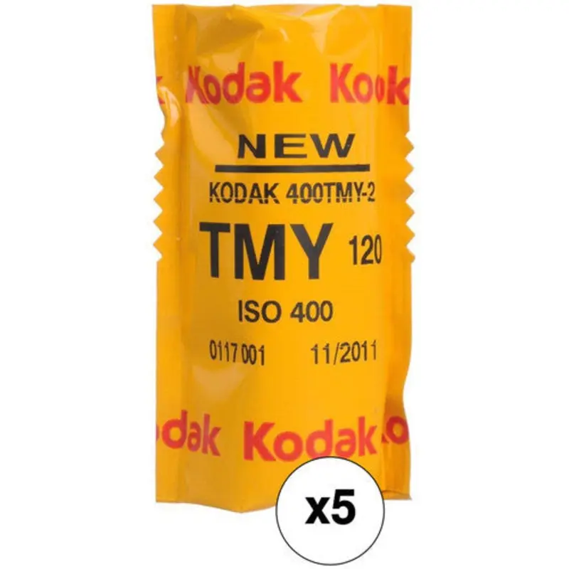 Kodak Professional T-Max 400 Black and White Negative Film (120 Roll Film) 5-Pack
