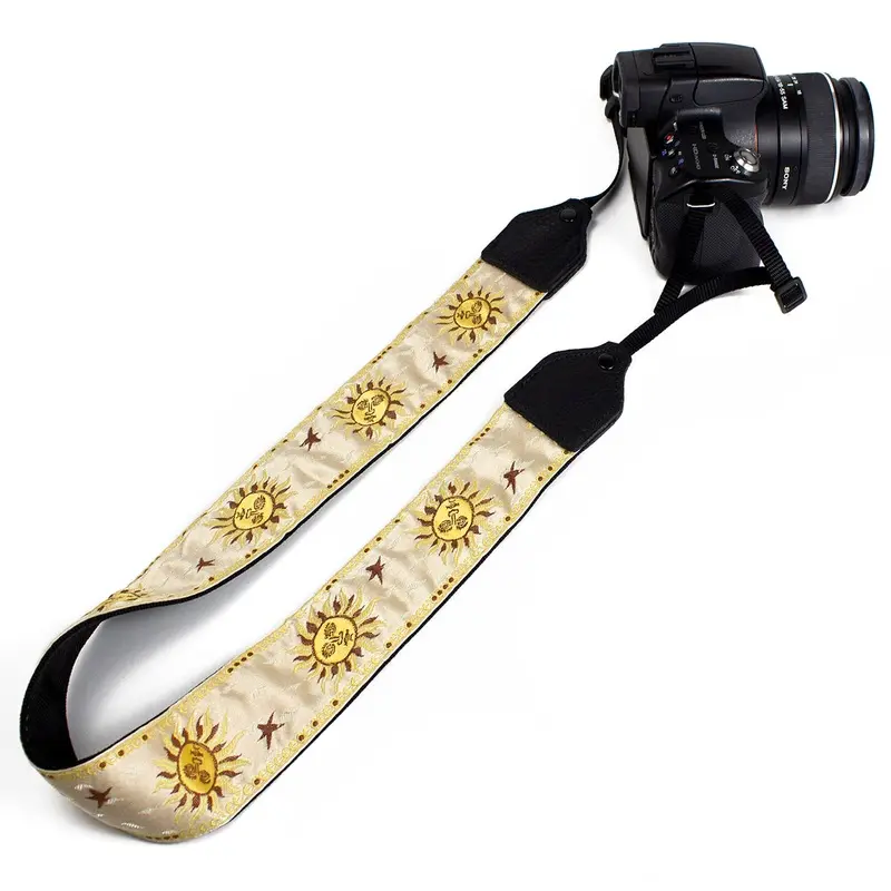 Perri's Leathers Ltd. 2" Jacquard Camera Strap (Gold Suns)